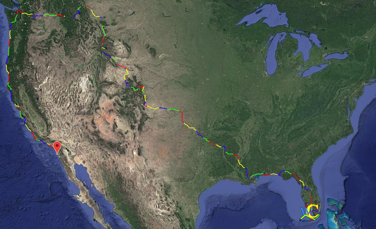 map of trans am bike tour 2008